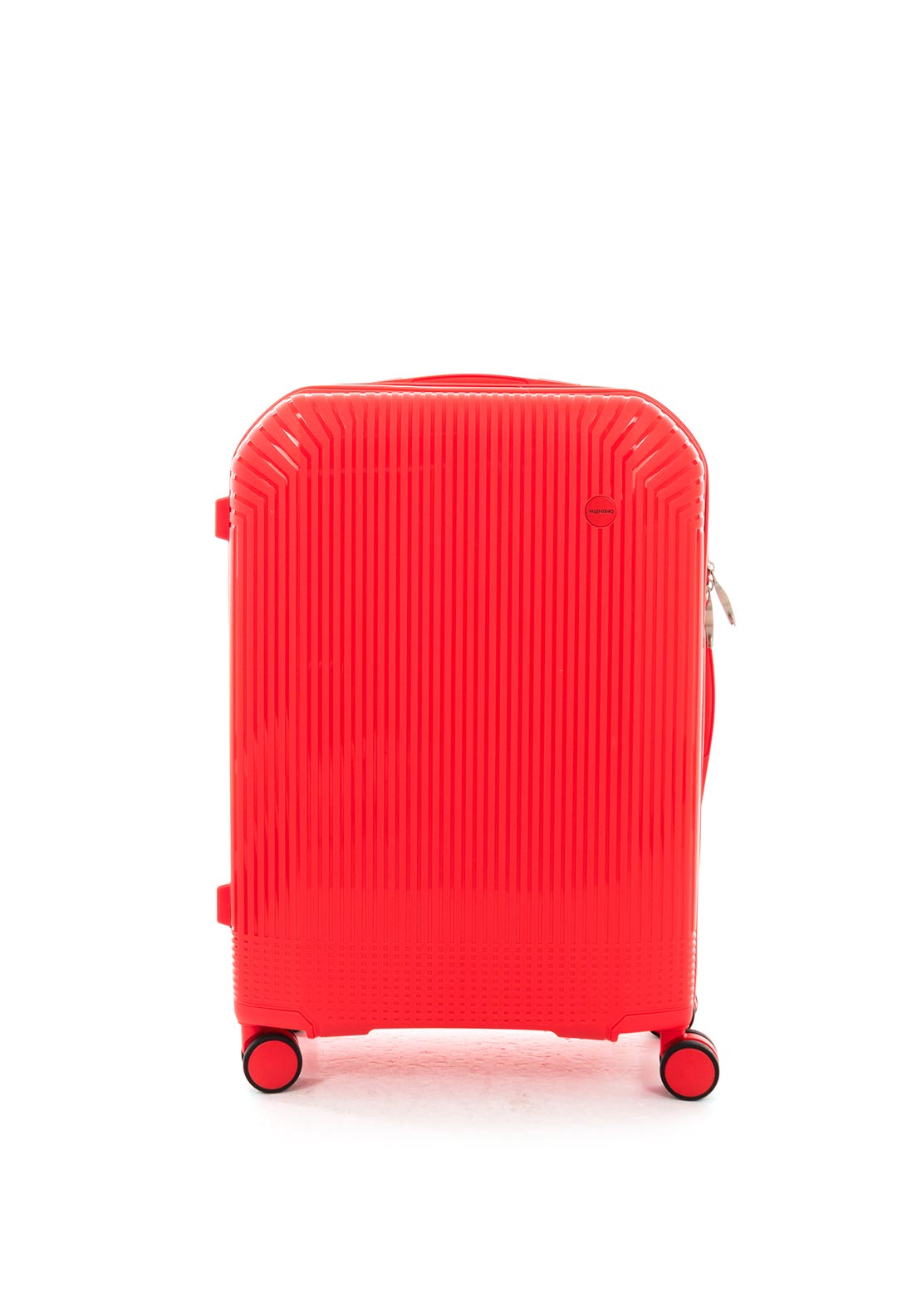 Valentino Wood 26” 8 Wheel Spinner Suitcase, Coral