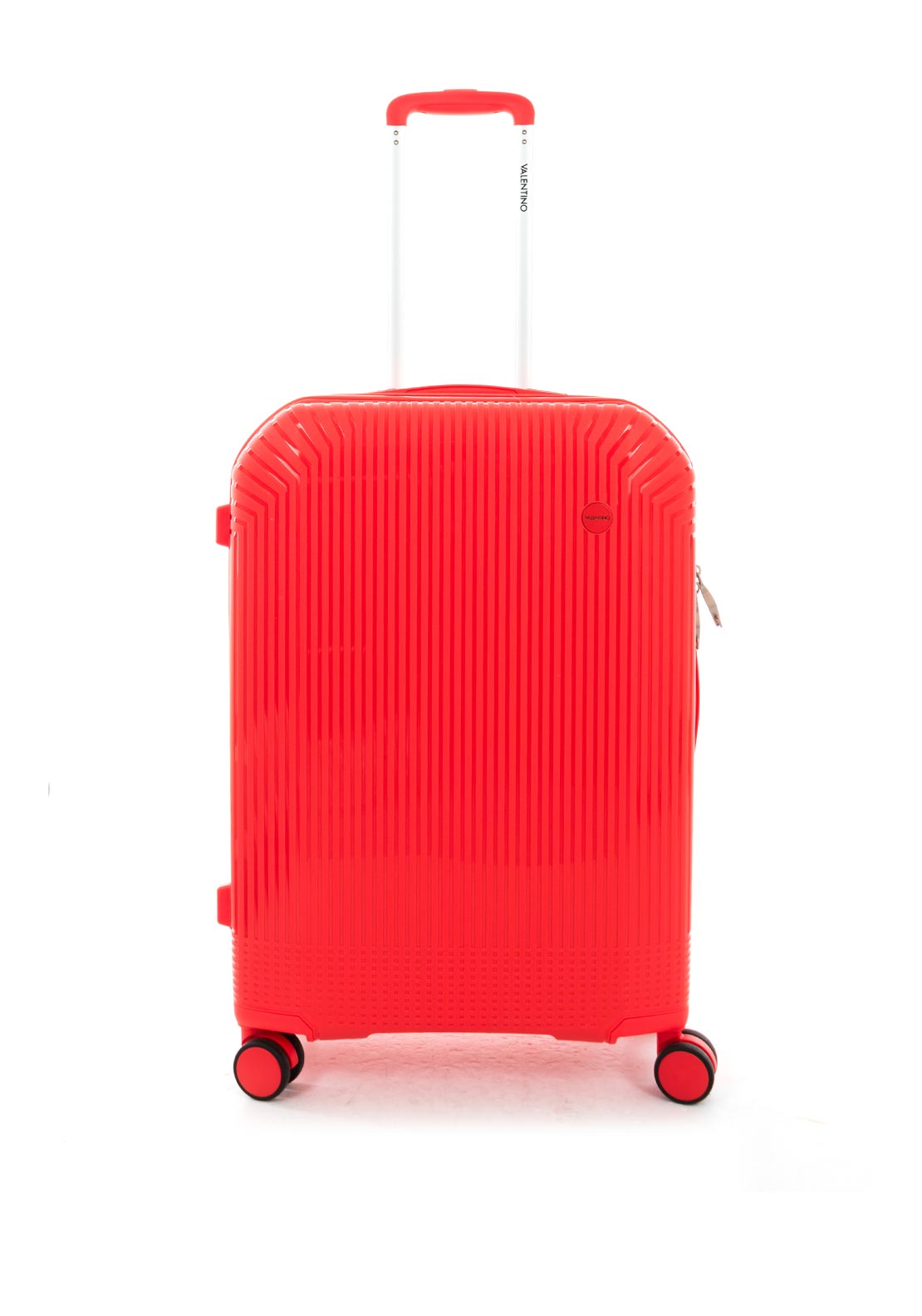 Valentino Wood 26” 8 Wheel Spinner Suitcase, Coral