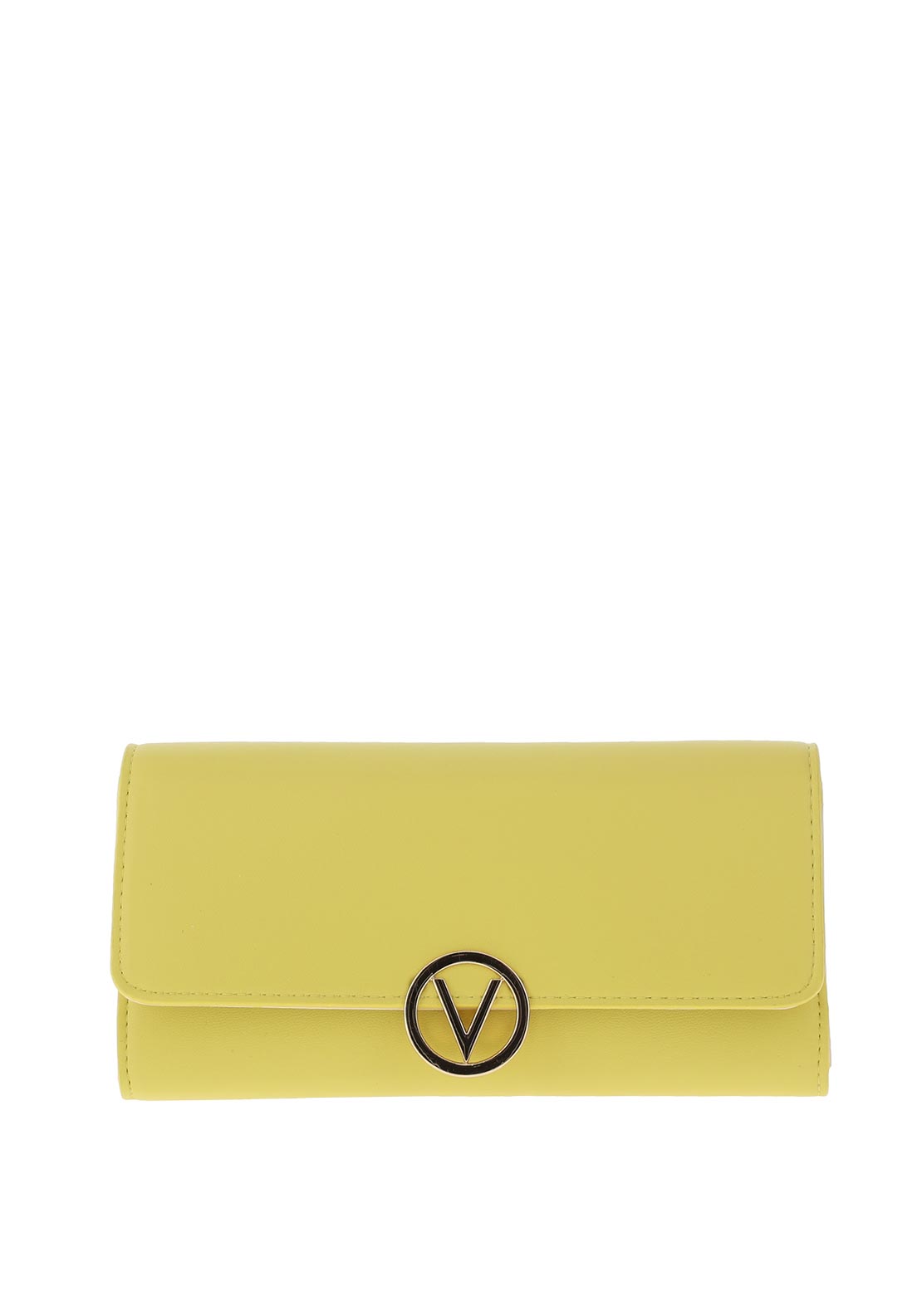 Valentino July Large Logo Wallet, Lime