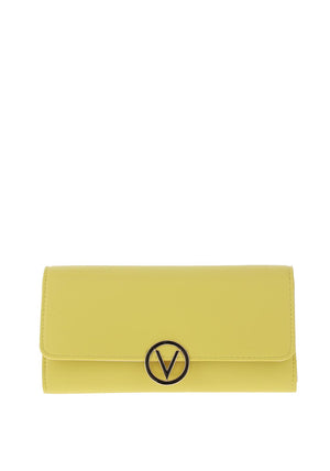 Valentino July Large Logo Wallet, Lime