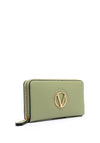 Valentino Katong Pebbled V Large Wallet, Sage Green