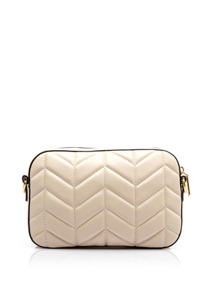 Valentino Petal Re Quilted Camera Bag, Ecru