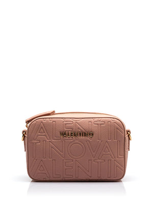 Valentino Pansy Embossed Logo Crossbody Bag, Powder Pink