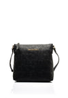 Valentino Pansy Embossed Monogram Print Crossbody Bag, Black