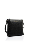 Valentino Pansy Embossed Monogram Print Crossbody Bag, Black