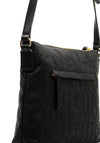 Valentino Pansy Embossed Monogram Print Crossbody Bag, Black
