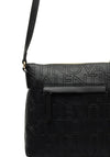 Valentino Pansy Embossed Monogram Print Crossbody Bag, Black