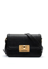 Valentino Floren Pebble Grain Small Flap Over Crossbody Bag, Black