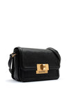 Valentino Floren Pebble Grain Small Flap Over Crossbody Bag, Black