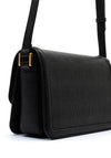 Valentino Floren Pebble Grain Small Flap Over Crossbody Bag, Black