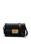 Valentino Floren Pebble Grain Mini Flap Over Crossbody Bag, Black