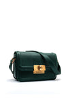 Valentino Floren Pebble Grain Mini Flap Over Crossbody Bag, Green