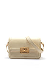 Valentino Floren Smooth Mini Flap Over Crossbody Bag, Beige