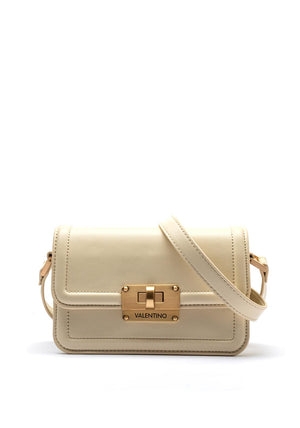 Valentino Floren Smooth Mini Flap Over Crossbody Bag, Beige