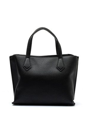 Valentino Fall Re Pebble Grain Mini Grab Bag, Black