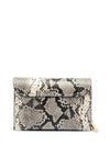Valentino Ember Snake Print Crossbody Bag, Grey Multi