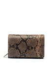 Valentino Ember Snake Print Crossbody Bag, Brown Multi