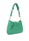 Valentino Cassandra Buckle Gathered Shoulder Bag, Green
