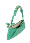Valentino Cassandra Buckle Gathered Shoulder Bag, Green