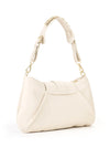 Valentino Cassandra Buckle Gathered Shoulder Bag, Cream