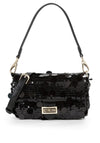 Valentino Sleet Sequin Shoulder Bag, Black