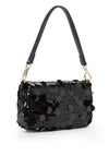 Valentino Sleet Sequin Shoulder Bag, Black