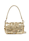 Valentino Sleet Sequin Shoulder Bag, Gold