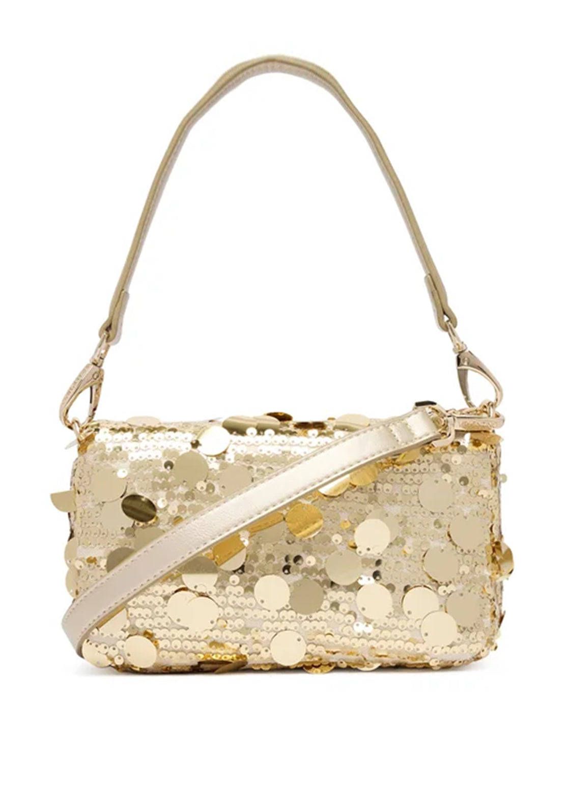 Valentino Sleet Sequin Shoulder Bag, Gold