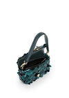 Valentino Sleet Sequin Shoulder Bag, Petrol Blue