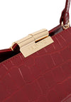 Valentino Glace Small Clutch Bag, Deep Red