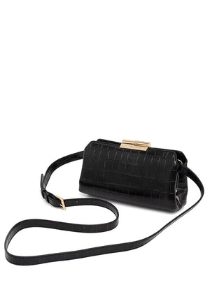 Valentino Glace Mini Clutch Bag, Black