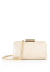 Valentino Glace Mini Clutch Bag, Beige