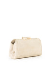 Valentino Glace Mini Clutch Bag, Beige