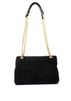 Valentino Ocarina Medium Quilted Suede Crossbody Bag, Black