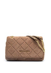 Valentino Ocarina Medium Quilted Suede Crossbody Bag, Taupe
