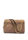Valentino Ocarina Medium Quilted Suede Crossbody Bag, Taupe