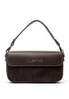 Valentino Alexia Faux Fur Detail Shoulder Bag, Brown