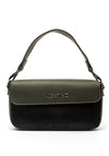Valentino Alexia Faux Fur Detail Shoulder Bag, Dark Green