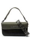 Valentino Alexia Faux Fur Detail Shoulder Bag, Dark Green