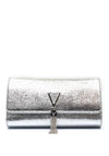 Valentino Divina Reptile Print Clutch Bag, Silver