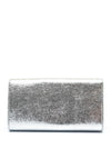 Valentino Divina Reptile Print Clutch Bag, Silver