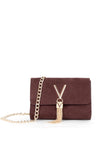 Valentino Divina Mini Suede Grab Bag, Bordeaux
