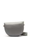 Valentino Bigs Saddle Flapover Studded Crossbody Bag, Grey