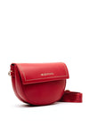 Valentino Bigs Saddle Flapover Studded Crossbody Bag, Red