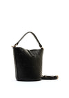 Valentino Logo Embossed Bucket Bag, Black