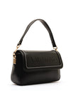Valentino Tonga Contrast Stitch Shoulder Bag, Black
