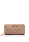 Valentino Lady Logo Print Wallet, Beige