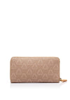 Valentino Lady Logo Print Wallet, Beige