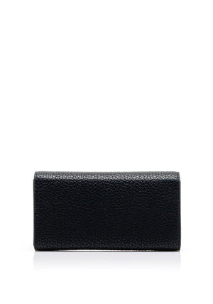 Valentino Blossom Re Flapover Wallet, Navy