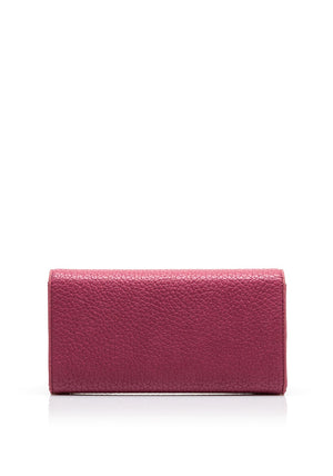 Valentino Blossom Re Flapover Wallet, Pink